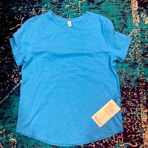 NWT Lululemon Love Crew Tee Heathered Poolside sz8